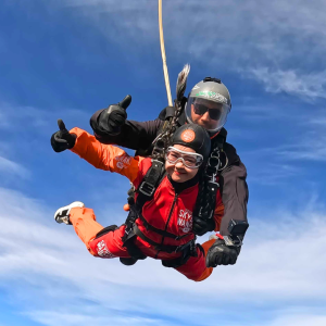 Skydive Wanaka thumbs up happy customers